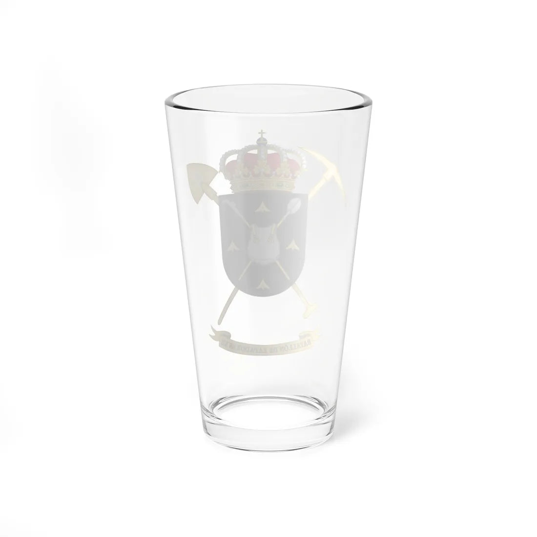 Coat of Arms of the 12th Military Engineering Battalion (Spain) (Coat of Arms) Pint Glass 16oz - Go Mug Yourself