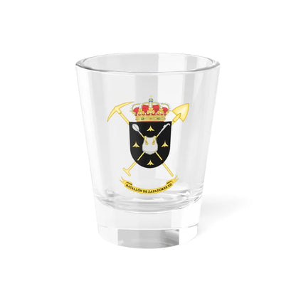 Coat of Arms of the 12th Military Engineering Battalion (Spain) (Coat of Arms) Shot Glass 1.5oz 1.5oz - Go Mug Yourself