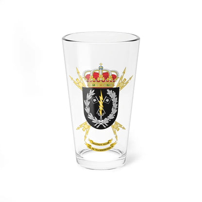 Coat of Arms of the 12th Signals Company (Spain) (Coat of Arms) Pint Glass 16oz 16oz - Go Mug Yourself