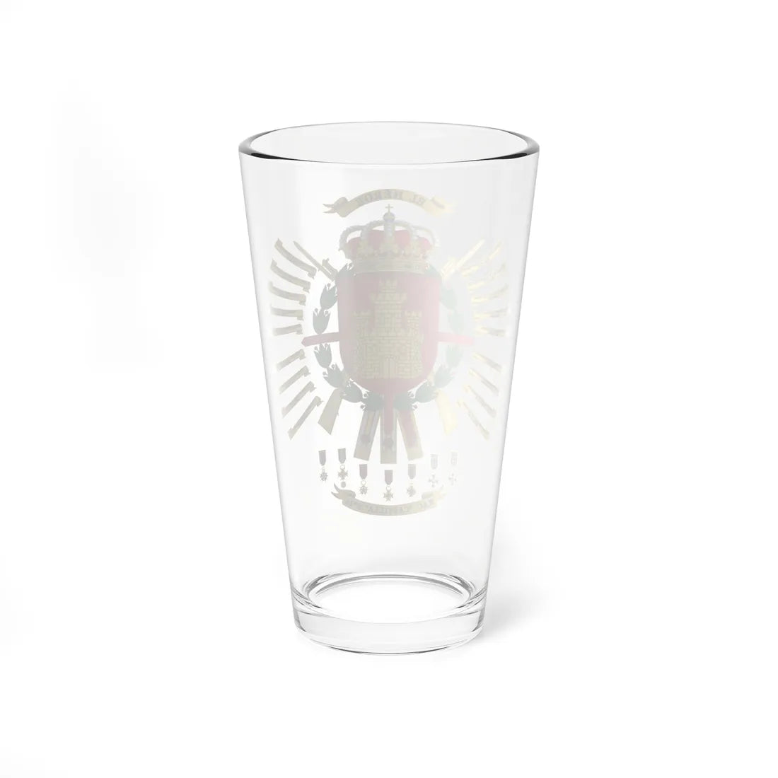 Coat of arms of the 16th Armored Regiment Castilla 2015 (Spain) (Coat of Arms) Pint Glass 16oz - Go Mug Yourself