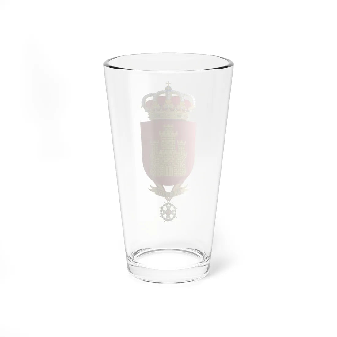 Coat of Arms of the 16th Armored Regiment Castilla Common variant (Spain) (Coat of Arms) Pint Glass 16oz - Go Mug Yourself