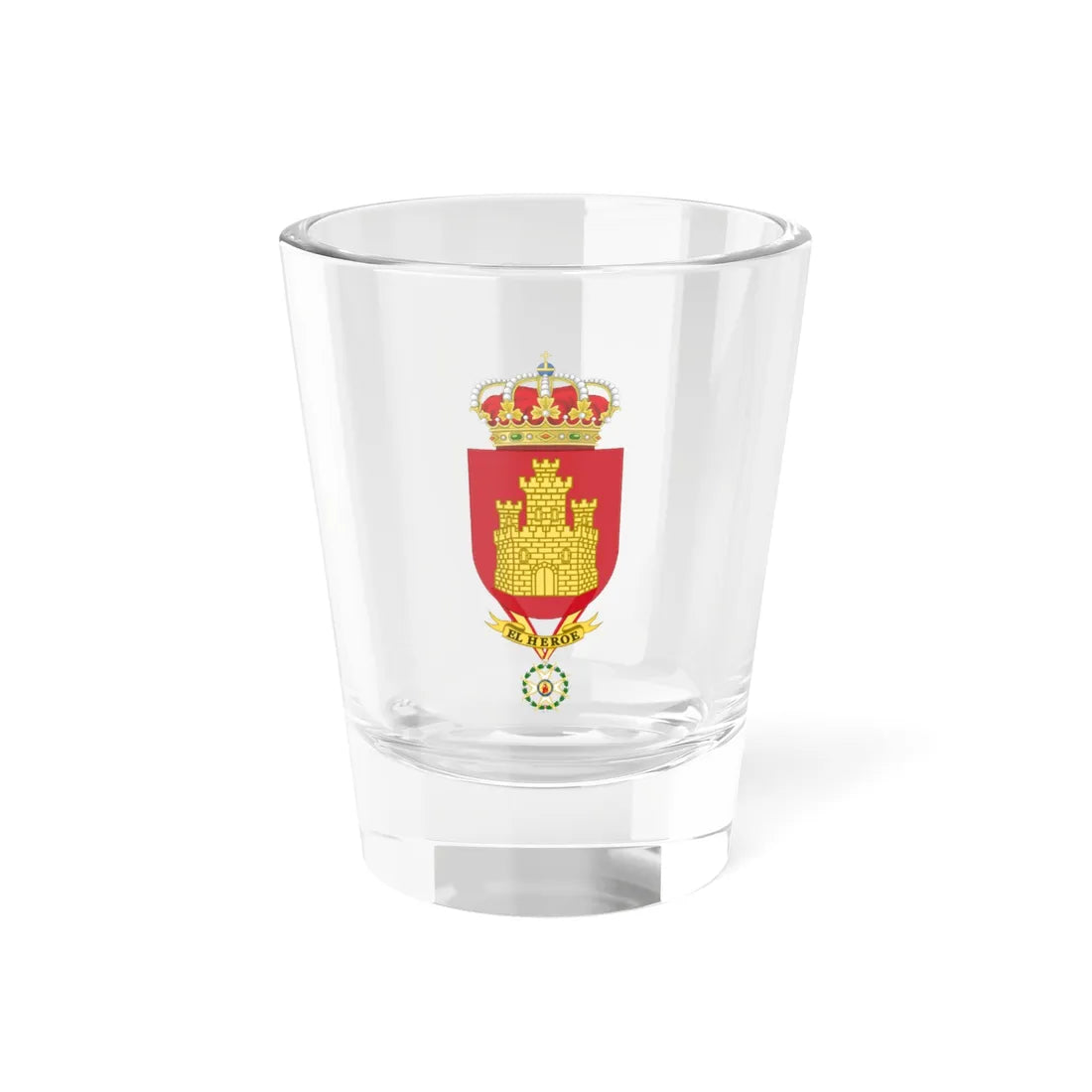 Coat of Arms of the 16th Armored Regiment Castilla Common variant (Spain) (Coat of Arms) Shot Glass 1.5oz 1.5oz - Go Mug Yourself