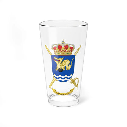 Coat of Arms of the 16th Brigade Canarias Headquarters Battalion (Spain) (Coat of Arms) Pint Glass 16oz 16oz - Go Mug Yourself
