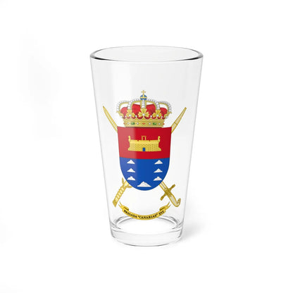 Coat of Arms of the 16th Brigade Canarias Polyvalent Brigade (Spain) (Coat of Arms) Pint Glass 16oz 16oz - Go Mug Yourself