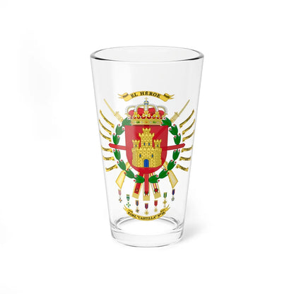 Coat of arms of the 16th Mechanized Infantry Regiment Castilla (Spain) (Coat of Arms) Pint Glass 16oz 16oz - Go Mug Yourself