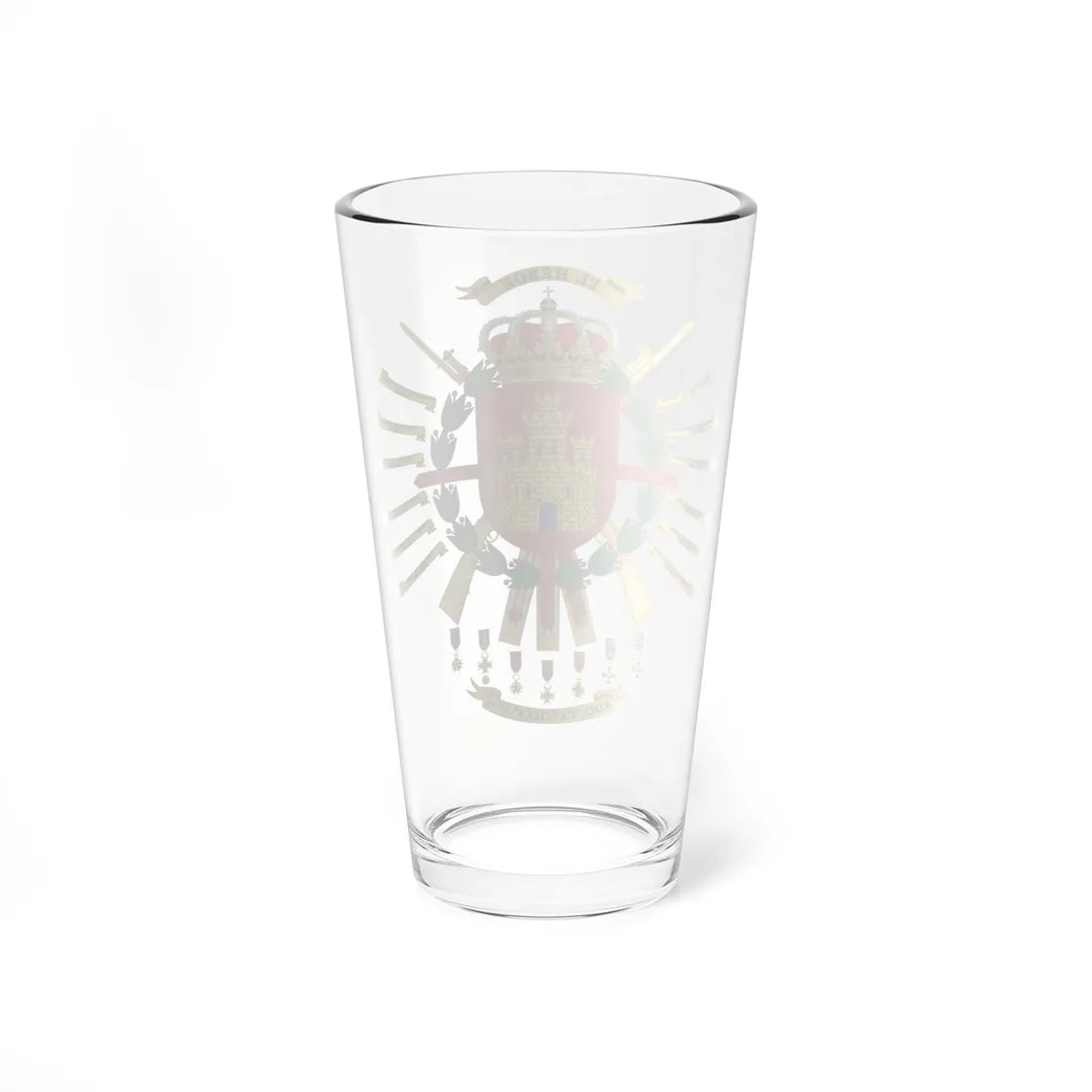 Coat of arms of the 16th Mechanized Infantry Regiment Castilla (Spain) (Coat of Arms) Pint Glass 16oz - Go Mug Yourself