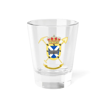Coat of Arms of the 16th Military Engineering Battalion (Spain) (Coat of Arms) Shot Glass 1.5oz 1.5oz - Go Mug Yourself
