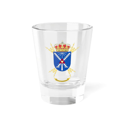 Coat of Arms of the 16th Signals Company (Spain) (Coat of Arms) Shot Glass 1.5oz 1.5oz - Go Mug Yourself