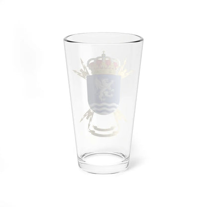 Coat of Arms of the 17th Signals Company (Spain) (Coat of Arms) Pint Glass 16oz - Go Mug Yourself