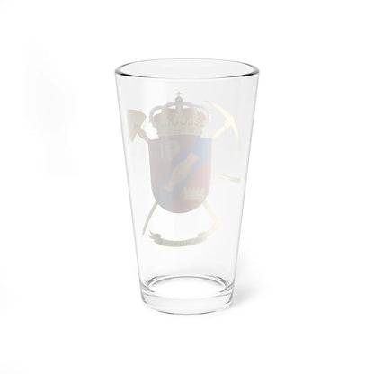 Coat of Arms of the 1st-1 Combat Engineer Battalion (Spain) (Coat of Arms) Pint Glass 16oz - Go Mug Yourself