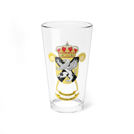 Coat of Arms of the 1st-1 NBC-Defense Batalion (Spain) (Coat of Arms) Pint Glass 16oz 16oz - Go Mug Yourself
