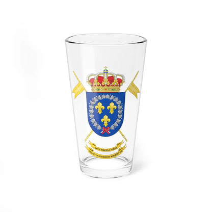 Coat of Arms of the 1st-11 Light Armored Cavalry Group Bourbon Lancers (Spain) (Coat of Arms) Pint Glass 16oz 16oz - Go Mug Yourself