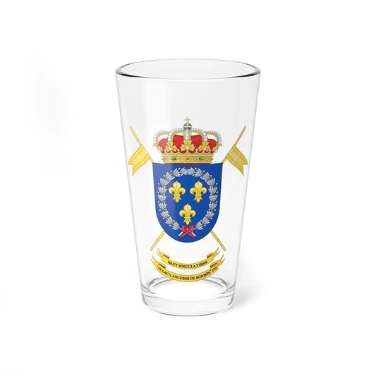 Coat of Arms of the 1st-11 Light Armored Cavalry Group Bourbon Lancers (Spain) (Coat of Arms) Pint Glass 16oz 16oz - Go Mug Yourself