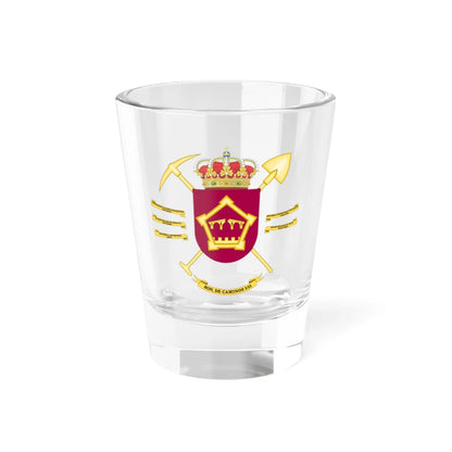 Coat of Arms of the 1st-11 Road Building Battalion (Spain) (Coat of Arms) Shot Glass 1.5oz 1.5oz - Go Mug Yourself