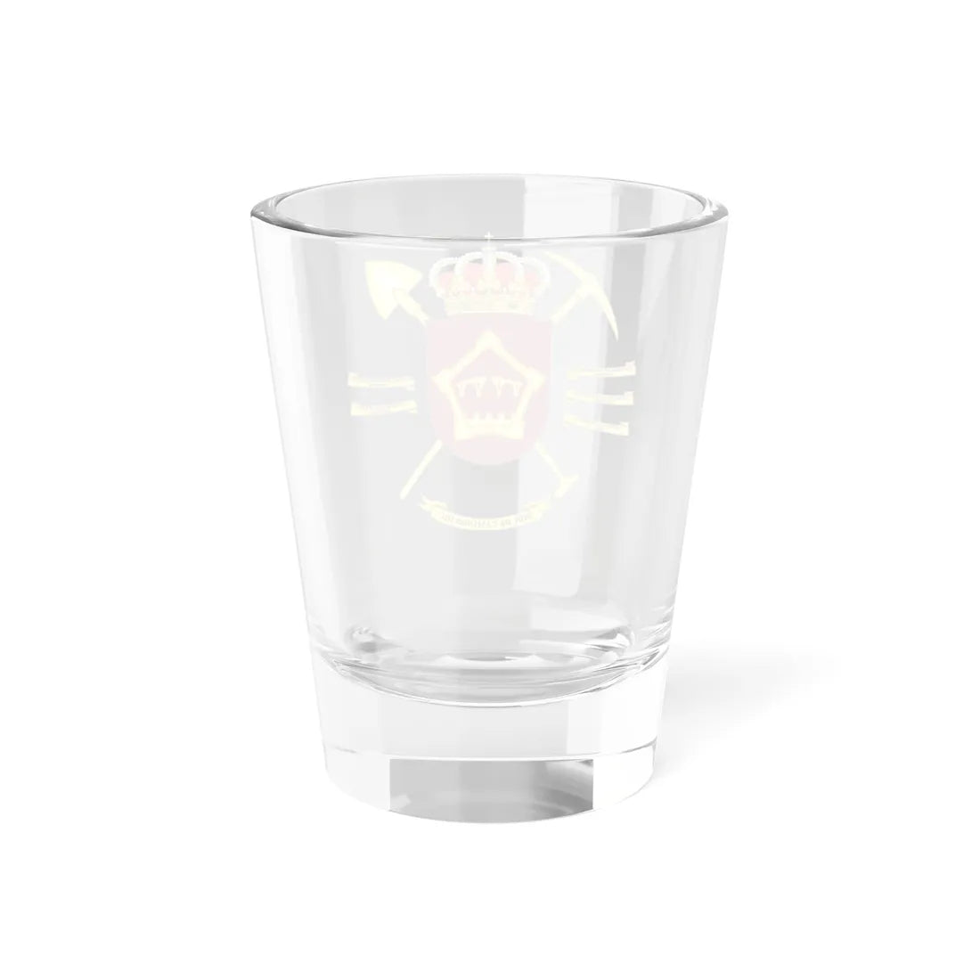 Coat of Arms of the 1st-11 Road Building Battalion (Spain) (Coat of Arms) Shot Glass 1.5oz - Go Mug Yourself