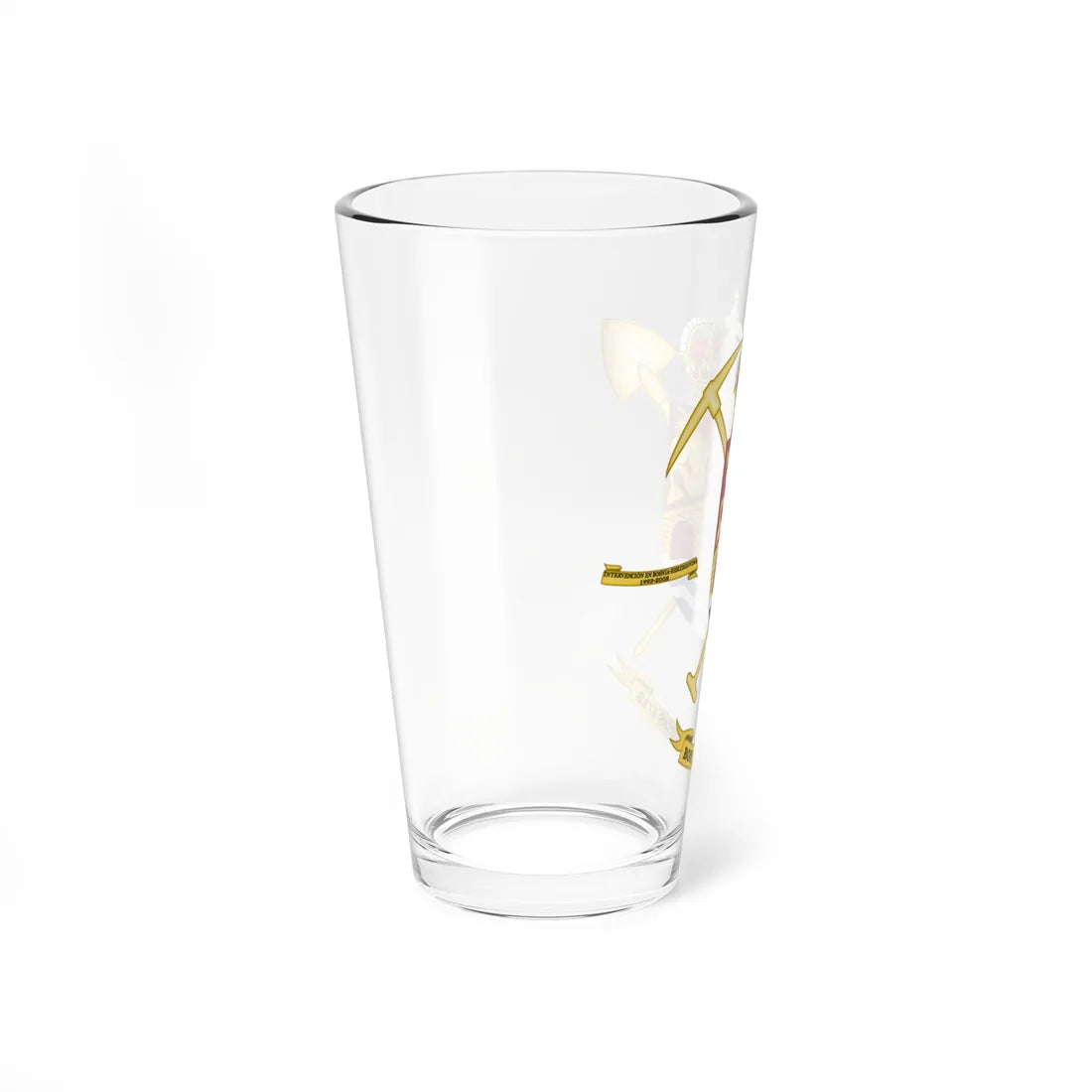 Coat of Arms of the 1st-12 Bridge Building Battalion (Spain) (Coat of Arms) Pint Glass 16oz - Go Mug Yourself