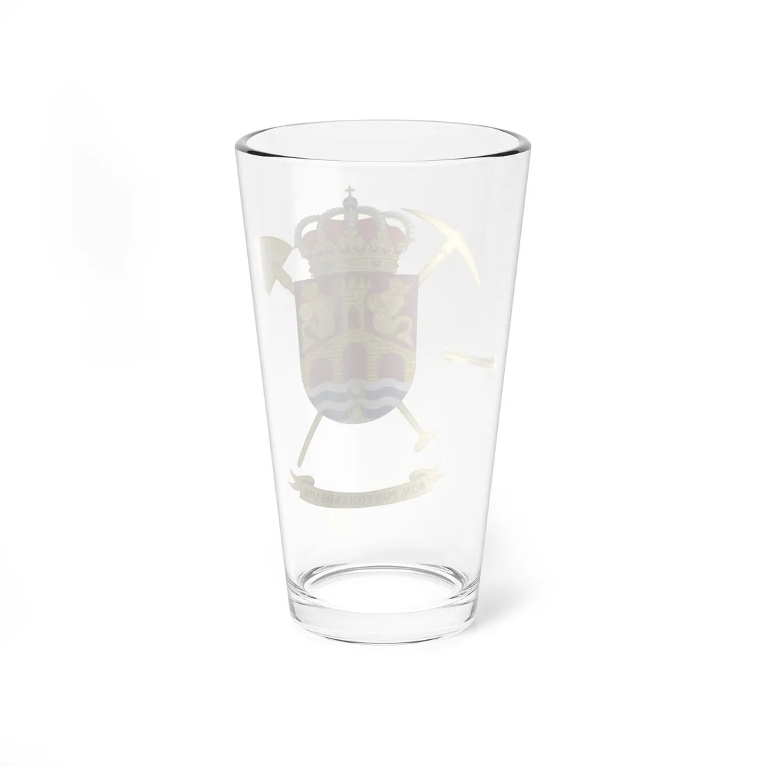 Coat of Arms of the 1st-12 Bridge Building Battalion (Spain) (Coat of Arms) Pint Glass 16oz - Go Mug Yourself