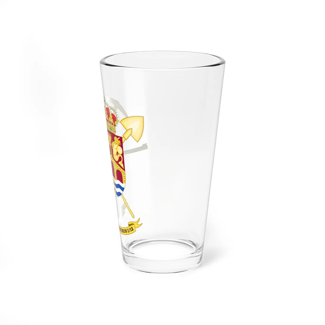 Coat of Arms of the 1st-12 Bridge Building Battalion (Spain) (Coat of Arms) Pint Glass 16oz - Go Mug Yourself