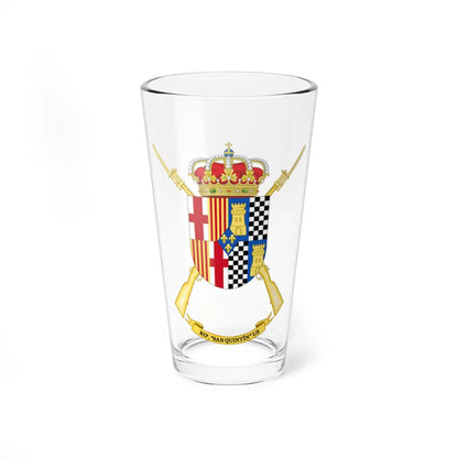 Coat of Arms of the 1st-3 Protected Infantry Battalion San Quintín (Spain) (Coat of Arms) Pint Glass 16oz 16oz - Go Mug Yourself