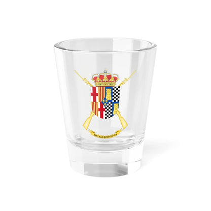 Coat of Arms of the 1st-3 Protected Infantry Battalion San Quintín (Spain) (Coat of Arms) Shot Glass 1.5oz 1.5oz - Go Mug Yourself