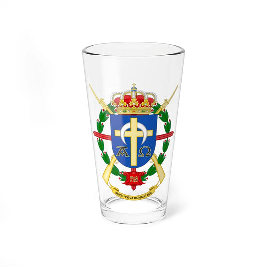 Coat of Arms of the 1st-31 Mechanized Infantry Battalion Covadonga (Spain) (Coat of Arms) Pint Glass 16oz 16oz - Go Mug Yourself