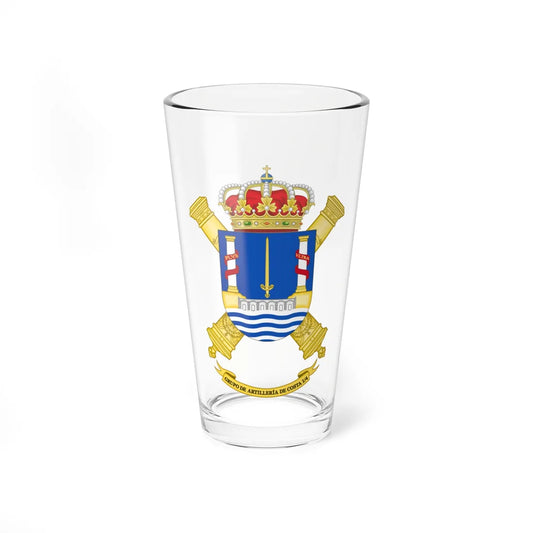 Coat of Arms of the 1st-4 Coastal Artillery Battalion (Spain) (Coat of Arms) Pint Glass 16oz 16oz - Go Mug Yourself