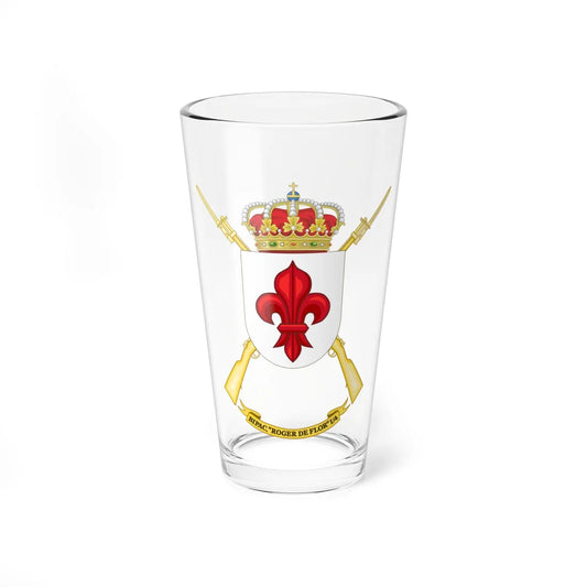 Coat of Arms of the 1st-4 Parachute Infantry Flag Roger de Flor (Spain) (Coat of Arms) Pint Glass 16oz 16oz - Go Mug Yourself