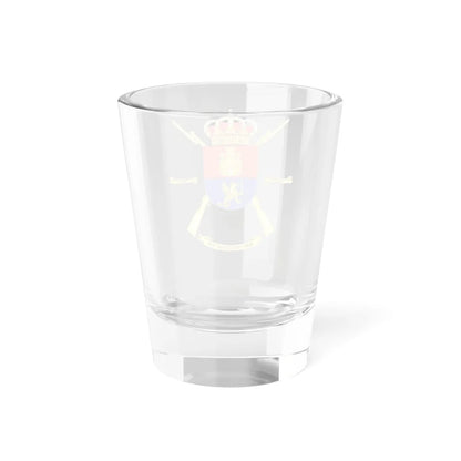 Coat of Arms of the 1st-47 Motorized Infantry Battalion Filipinas (Spain) (Coat of Arms) Shot Glass 1.5oz - Go Mug Yourself