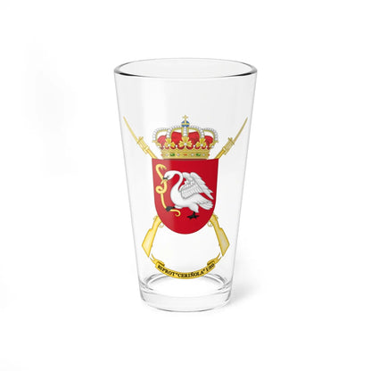 Coat of Arms of the 1st-50 Protected Infantry Battalion Ceriñola (Spain) (Coat of Arms) Pint Glass 16oz 16oz - Go Mug Yourself