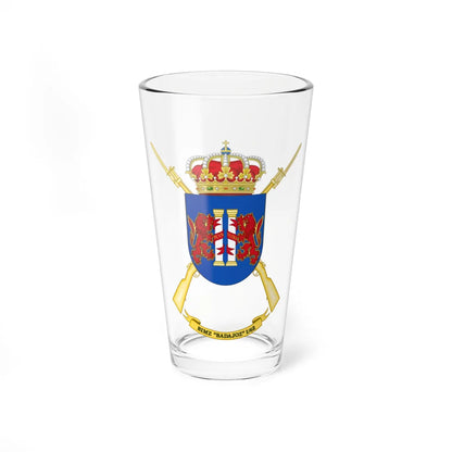 Coat of Arms of the 1st-62 Mechanized Infantry Battalion Badajoz (Spain) (Coat of Arms) Pint Glass 16oz 16oz - Go Mug Yourself