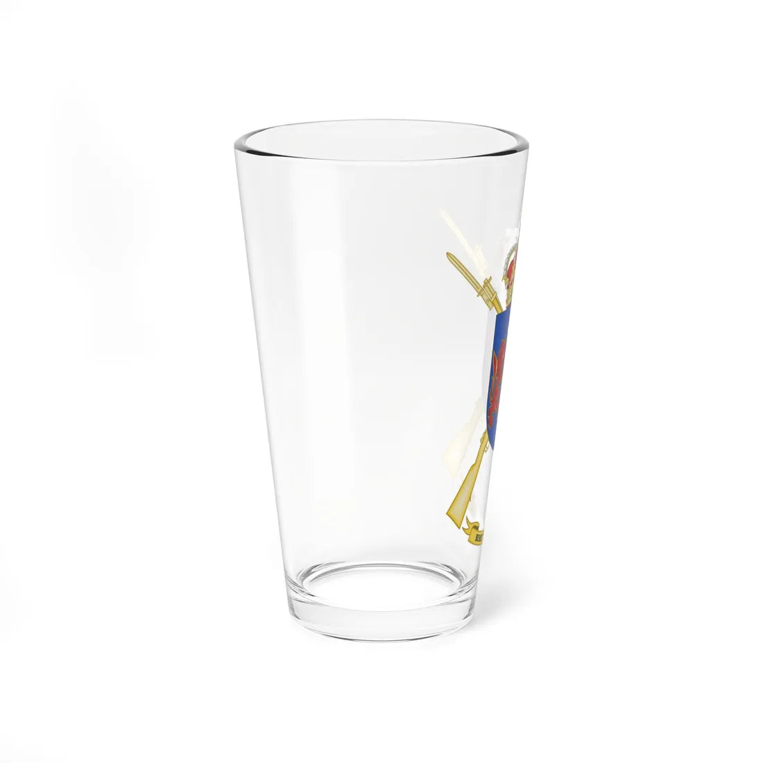 Coat of Arms of the 1st-62 Mechanized Infantry Battalion Badajoz (Spain) (Coat of Arms) Pint Glass 16oz - Go Mug Yourself