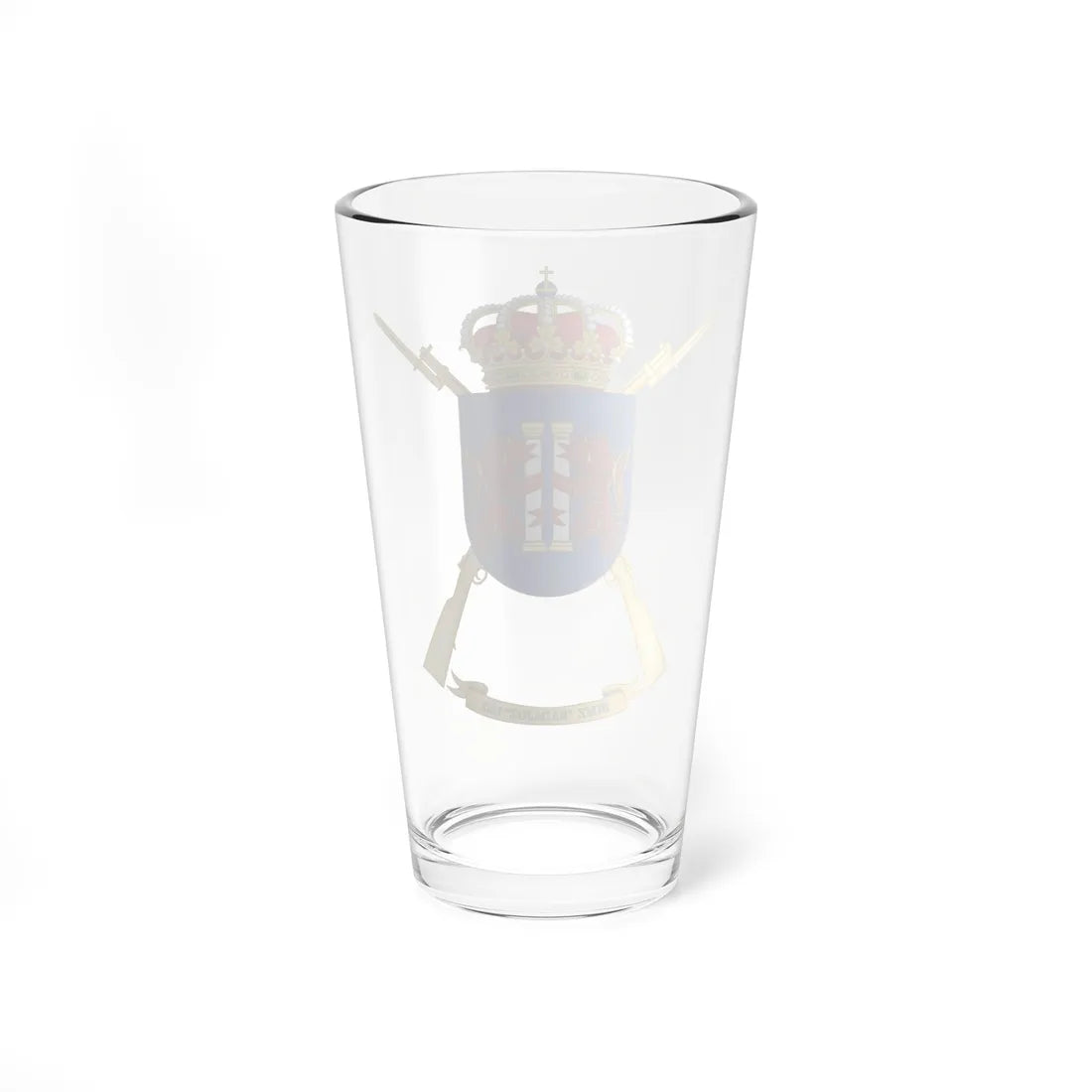 Coat of Arms of the 1st-62 Mechanized Infantry Battalion Badajoz (Spain) (Coat of Arms) Pint Glass 16oz - Go Mug Yourself