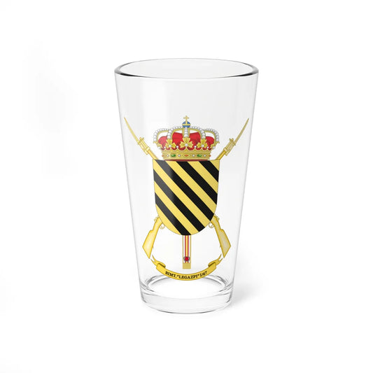 Coat of Arms of the 1st-67 Motorized Infantry Battalion Legazpi (Spain) (Coat of Arms) Pint Glass 16oz 16oz - Go Mug Yourself
