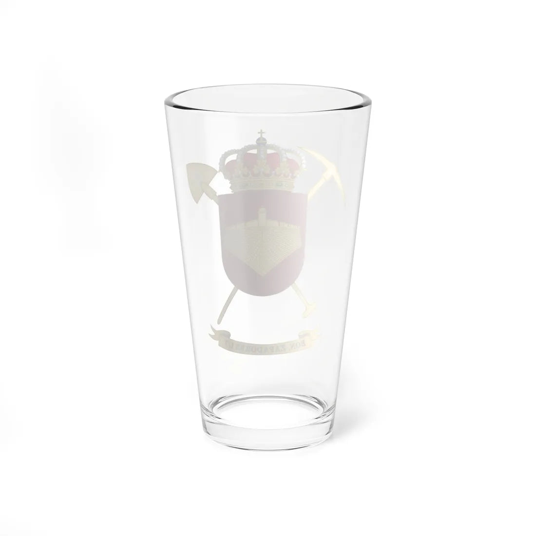 Coat of Arms of the 1st-7 Combat Engineer Battalion (Spain) (Coat of Arms) Pint Glass 16oz - Go Mug Yourself