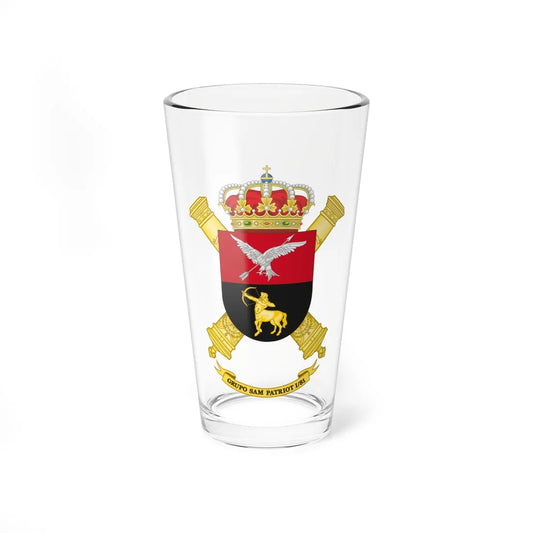 Coat of Arms of the 1st-81 SAM Patriot Missile Artillery Group (Spain) (Coat of Arms) Pint Glass 16oz 16oz - Go Mug Yourself