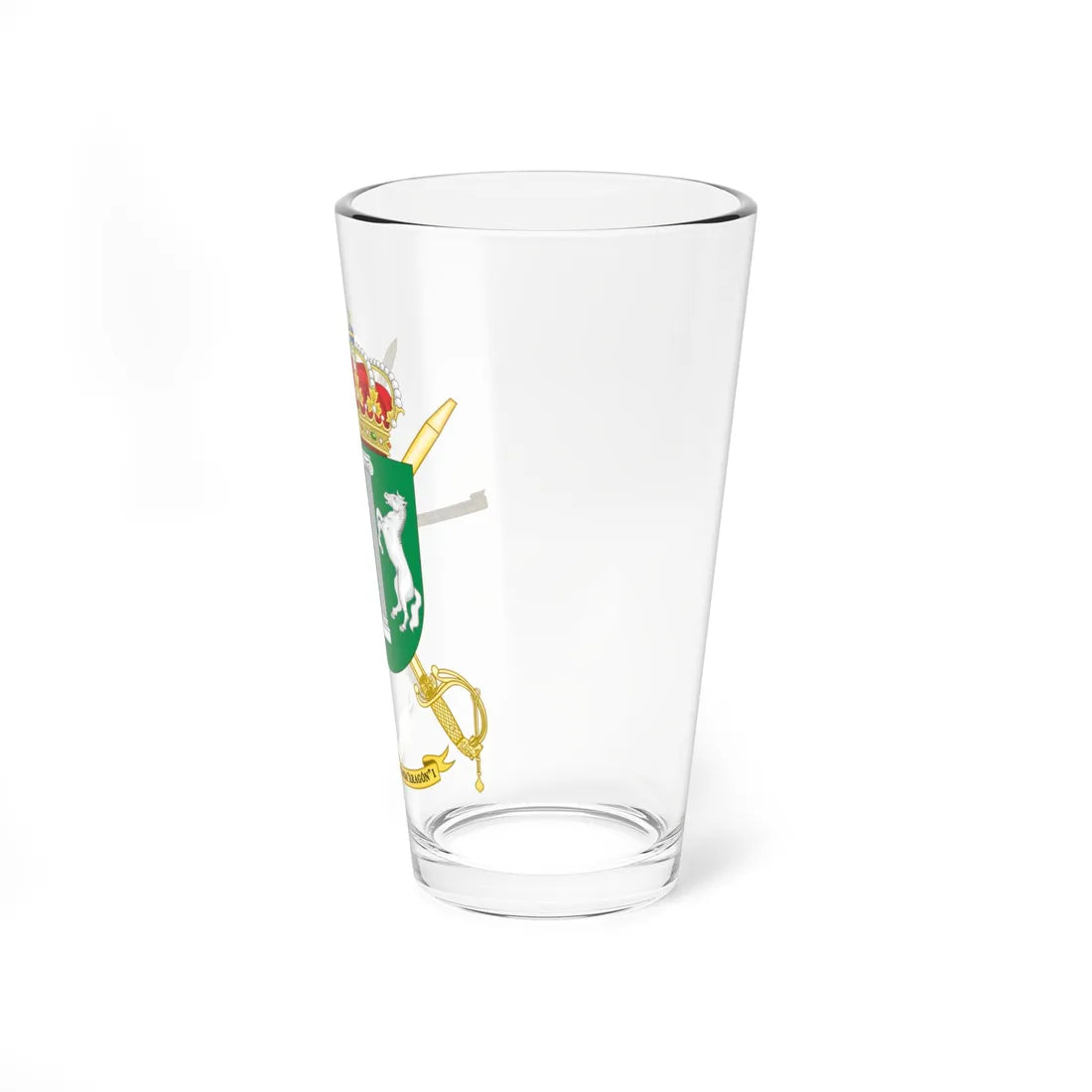 Coat of Arms of the 1st Brigade Aragón Headquarters Battalion (Spain) (Coat of Arms) Pint Glass 16oz - Go Mug Yourself