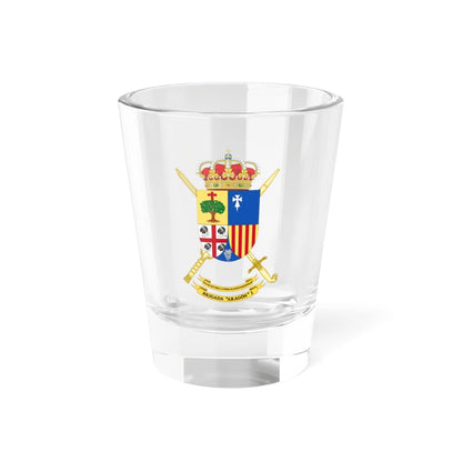 Coat of Arms of the 1st Brigate Aragón Polyvalent Brigade (Spain) (Coat of Arms) Shot Glass 1.5oz 1.5oz - Go Mug Yourself