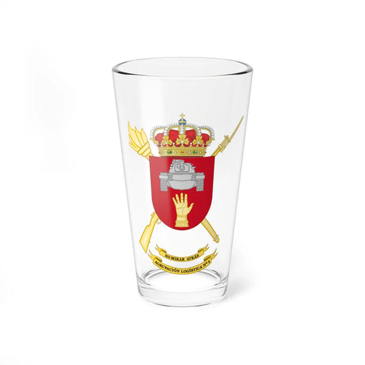 Coat of Arms of the 1st Divisional Logistics Group (Spain) (Coat of Arms) Pint Glass 16oz 16oz - Go Mug Yourself
