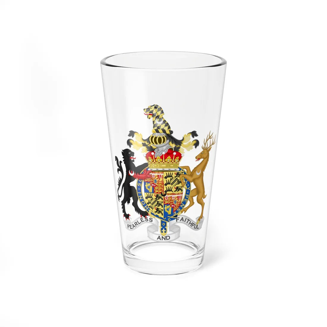 Coat of arms of the 1st Earl of Athlone (United Kingdom) (Coat of Arms) Pint Glass 16oz 16oz - Go Mug Yourself