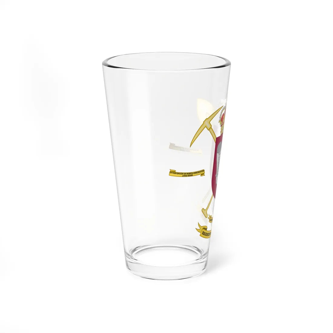Coat of Arms of the 1st Engineer Regiment (Spain) (Coat of Arms) Pint Glass 16oz - Go Mug Yourself