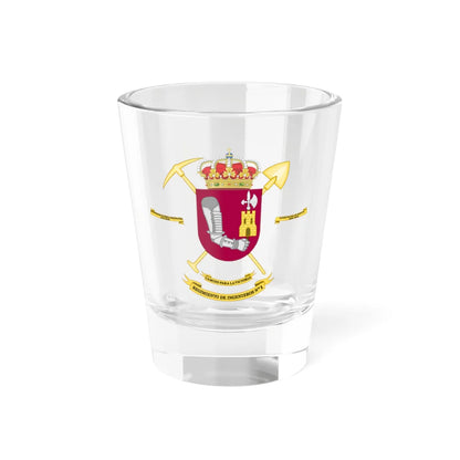 Coat of Arms of the 1st Engineer Regiment (Spain) (Coat of Arms) Shot Glass 1.5oz 1.5oz - Go Mug Yourself