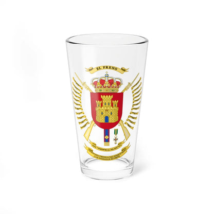Coat of Arms of the 1st Kings Immemorial Infantry Regiment of AHQ (Spain) (Coat of Arms) Pint Glass 16oz 16oz - Go Mug Yourself
