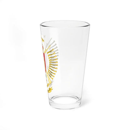 Coat of Arms of the 1st Kings Immemorial Infantry Regiment of AHQ (Spain) (Coat of Arms) Pint Glass 16oz - Go Mug Yourself