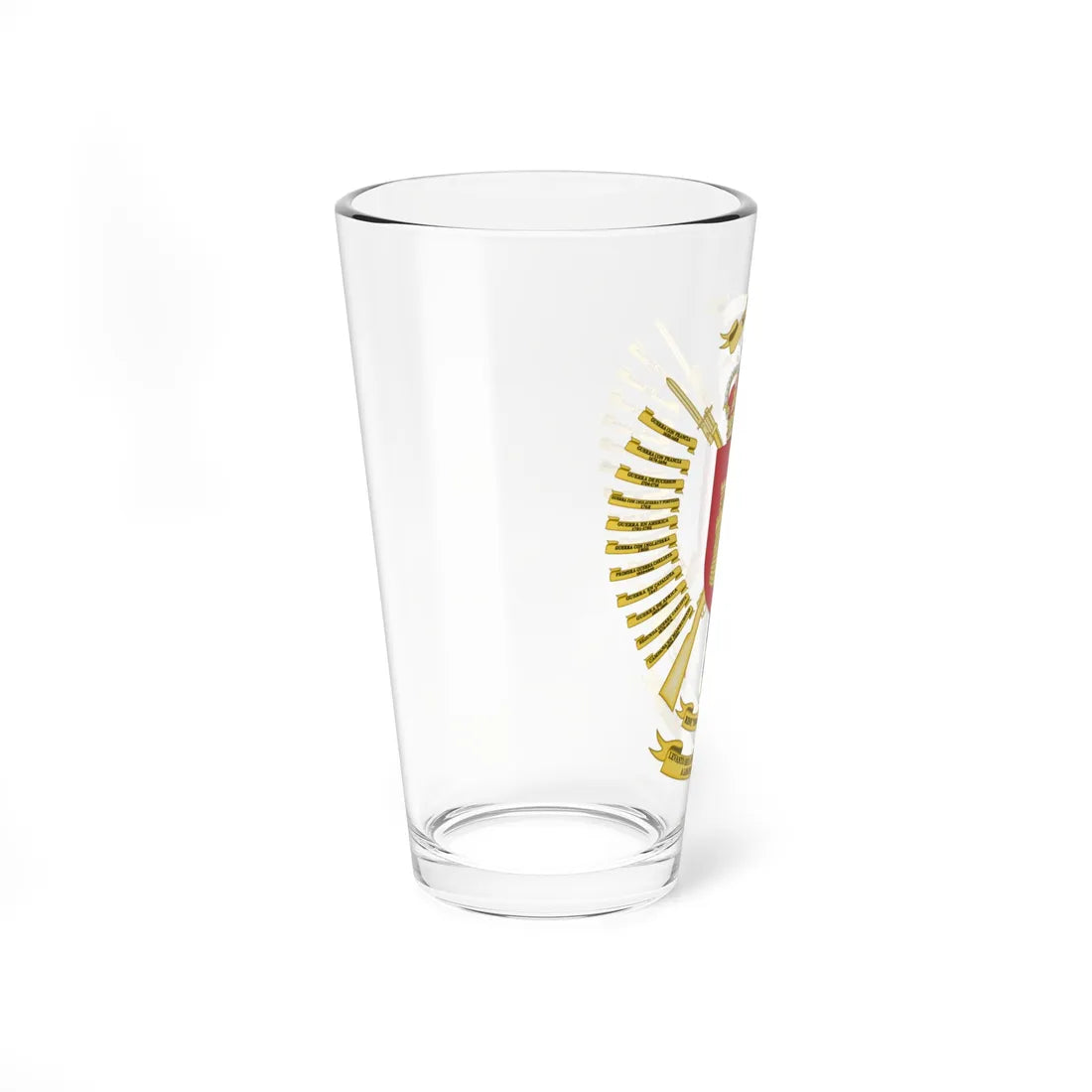 Coat of Arms of the 1st Kings Immemorial Infantry Regiment of AHQ (Spain) (Coat of Arms) Pint Glass 16oz - Go Mug Yourself