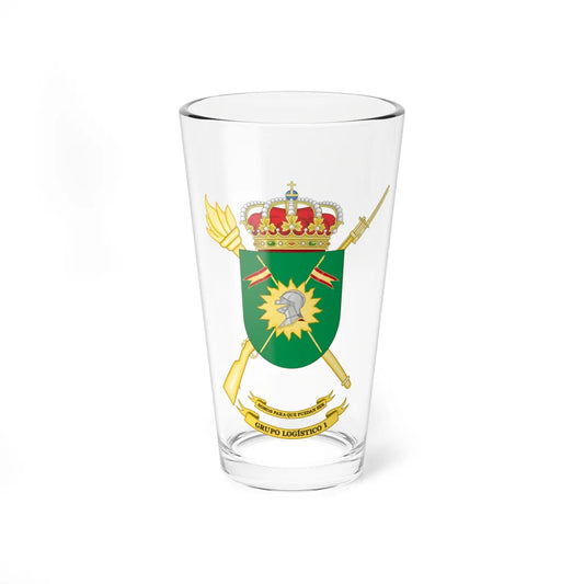 Coat of Arms of the 1st Logistics Group (Spain) (Coat of Arms) Pint Glass 16oz 16oz - Go Mug Yourself