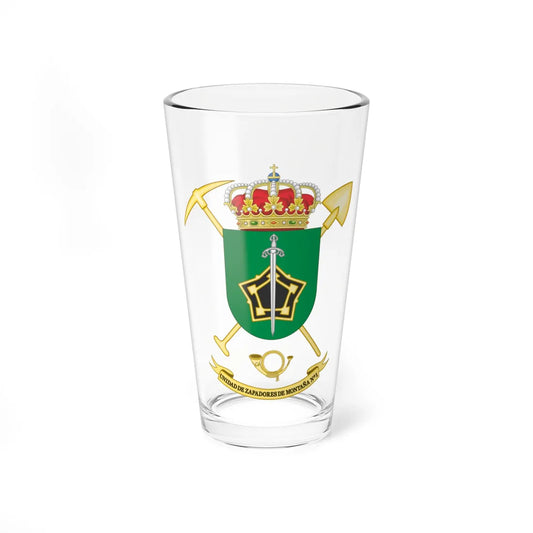 Coat of Arms of the 1st Mountain Engineer Unit (Spain) (Coat of Arms) Pint Glass 16oz 16oz - Go Mug Yourself