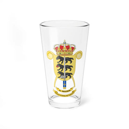 Coat of Arms of the 1st NBC-Defense Regiment Valencia (Spain) (Coat of Arms) Pint Glass 16oz 16oz - Go Mug Yourself