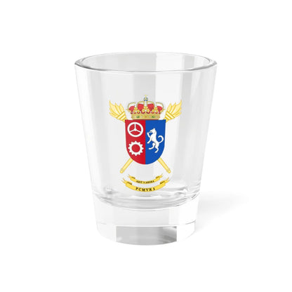 Coat of Arms of the 1st PCMVR (Spain) (Coat of Arms) Shot Glass 1.5oz 1.5oz - Go Mug Yourself