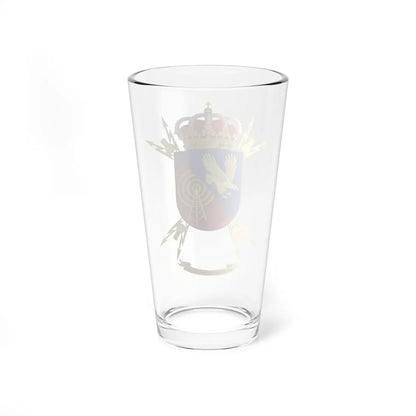 Coat of Arms of the 1st Signals Company (Spain) (Coat of Arms) Pint Glass 16oz - Go Mug Yourself