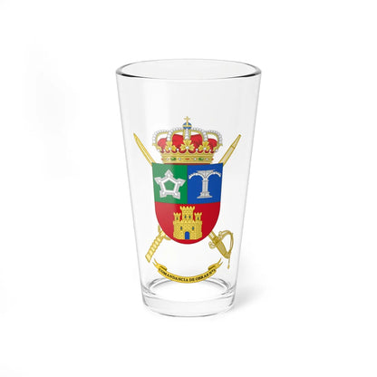 Coat of Arms of the 1st Spanish Army Construction Command (Spain) (Coat of Arms) Pint Glass 16oz - Go Mug Yourself